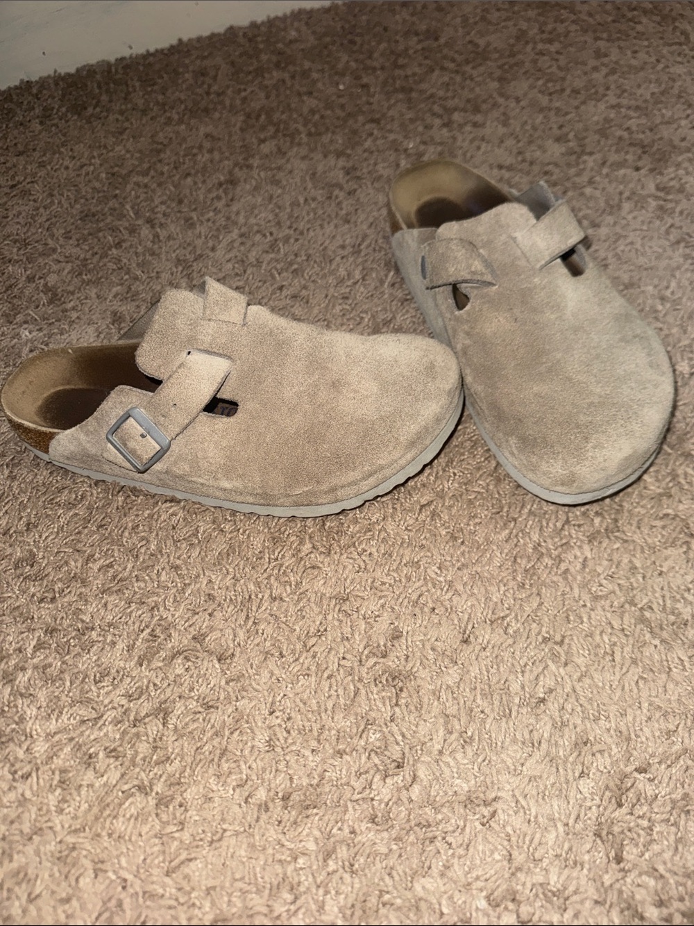 Birkenstock Boston Clog Suede Clogs in Brown